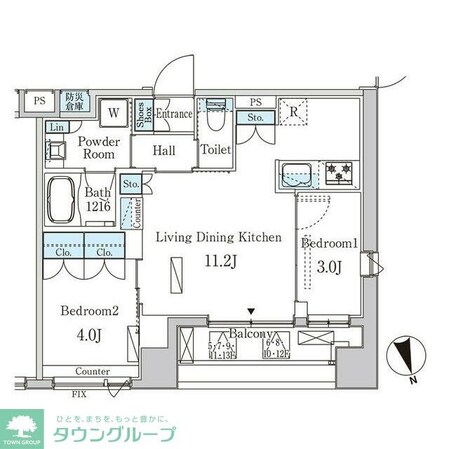 プライマル中央MINATOの物件間取画像